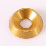Forsænket Aluminium skive 6x18mm guld 10stk