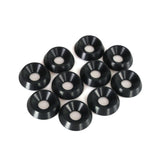 Forsænket Aluminium skive 6x18mm Sort 10stk