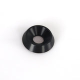 Forsænket Aluminium skive 6x18mm Sort 10stk