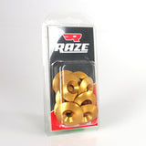 Forsænket Aluminium skive 8x34mm guld 10stk