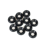 Forsænket Aluminium skive 8x19mm Sort 10stk