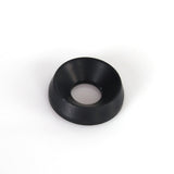 Forsænket Aluminium skive 8x19mm Sort 10stk