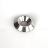 Forsænket Aluminium skive 6x20mm sølv 10stk
