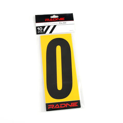 Siffror Karting Svart Gul bakgrund 10-pack