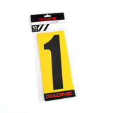 Siffror Karting Svart Gul bakgrund 10-pack