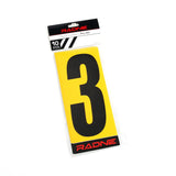 Siffror Karting Svart Gul bakgrund 10-pack