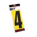 Siffror Karting Svart Gul bakgrund 10-pack