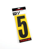 Siffror Karting Svart Gul bakgrund 10-pack