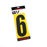 Siffror Karting Svart Gul bakgrund 10-pack