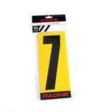 Siffror Karting Svart Gul bakgrund 10-pack