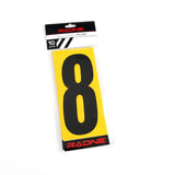 Siffror Karting Svart Gul bakgrund 10-pack