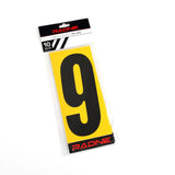 Siffror Karting Svart Gul bakgrund 10-pack