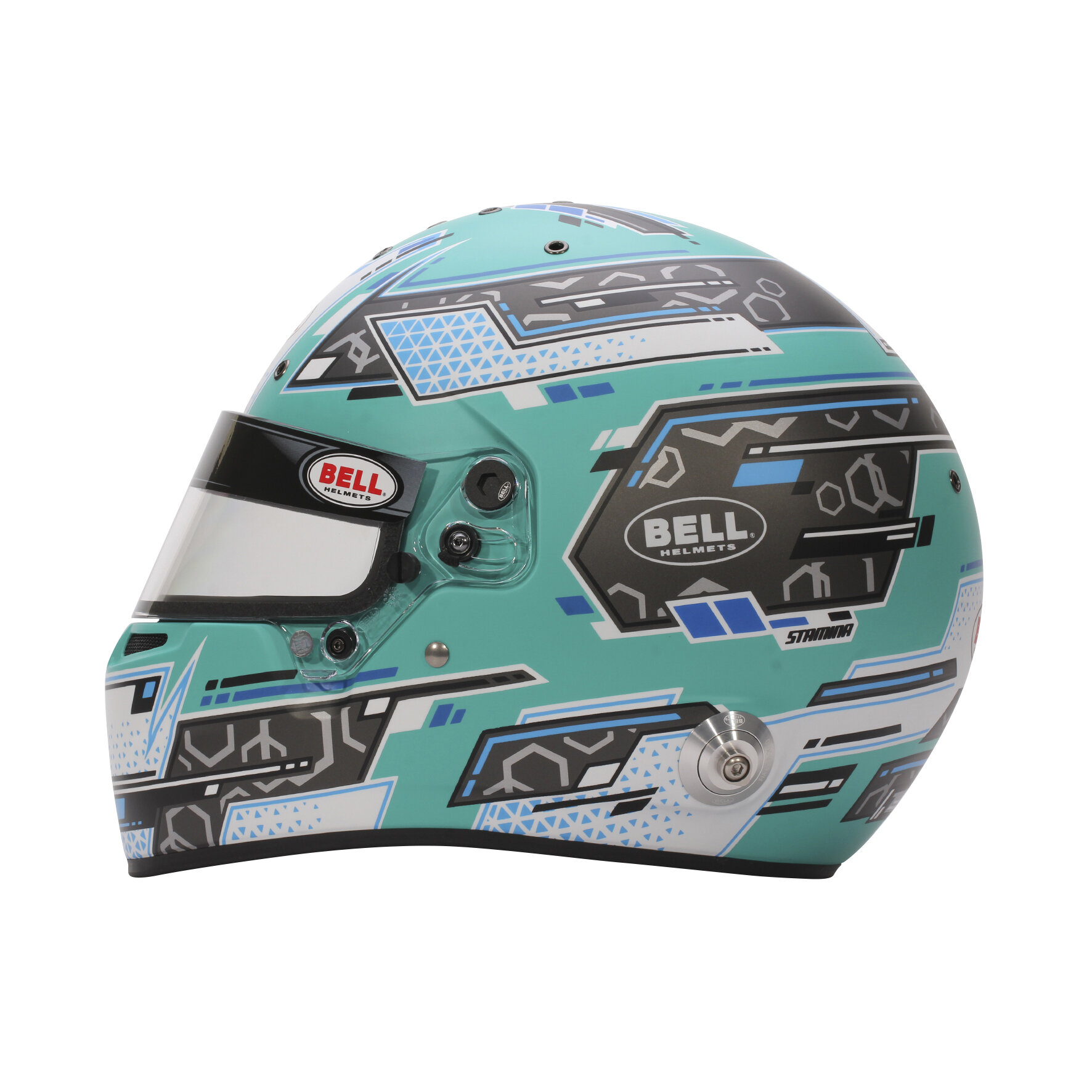 Hjälm Bell RS7 Pro Hans Stamina Antracit/Aquamarin