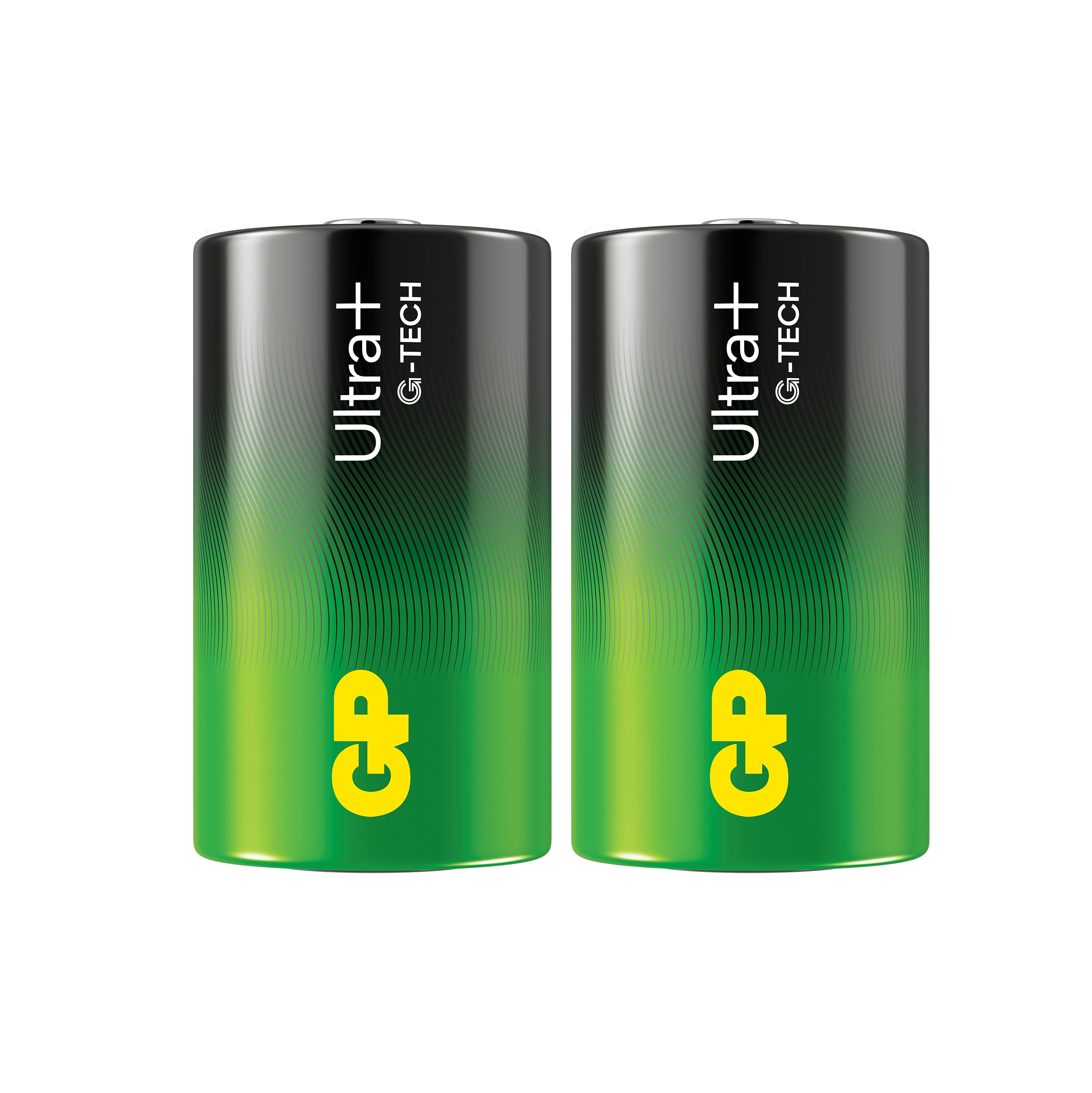 GP Ultra Plus Alkaline D-batteri, 13AUP/LR20, 2-pak